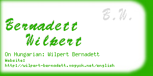 bernadett wilpert business card